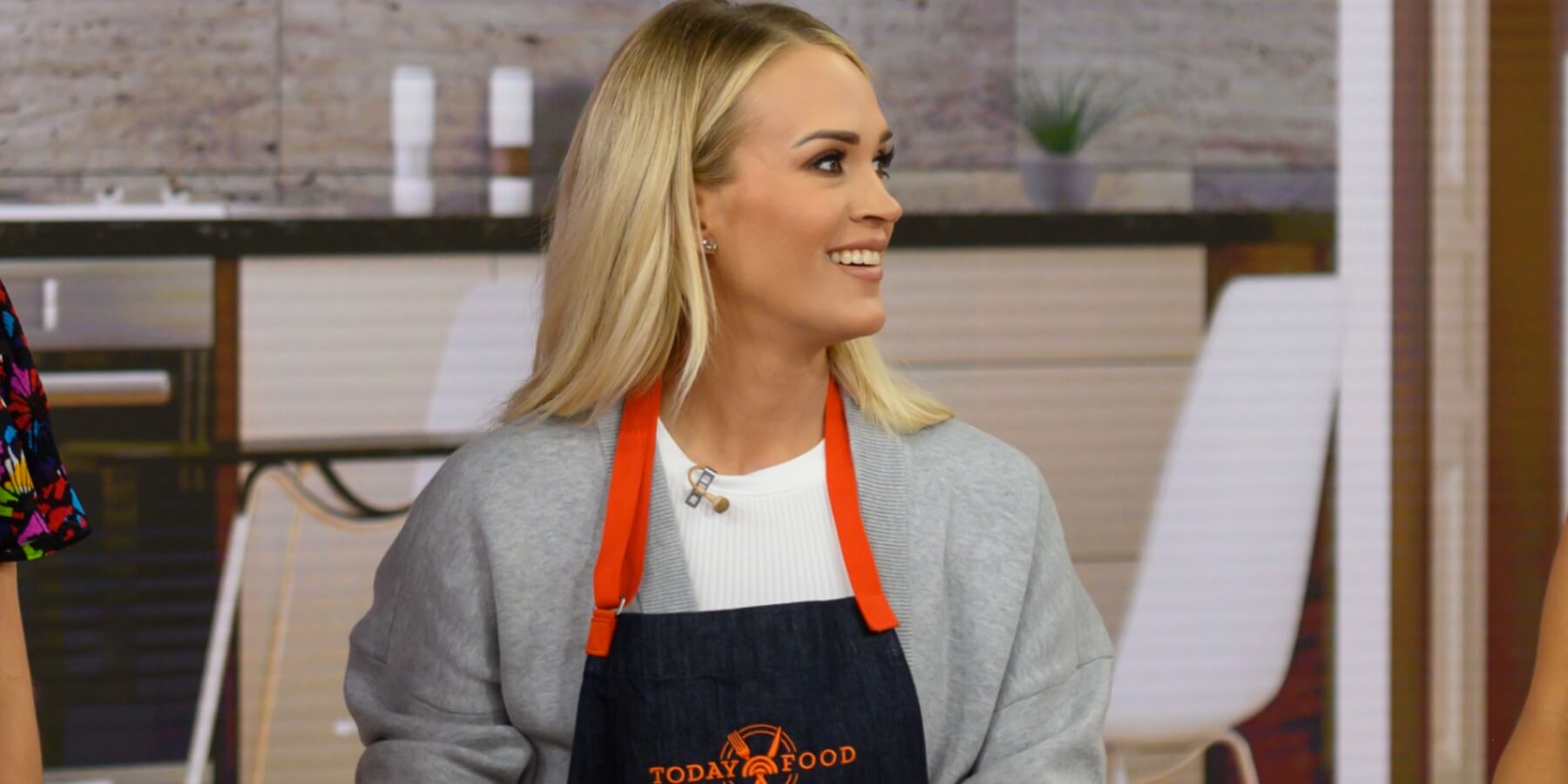 Carrie Underwood shows off her cooking skills during a TODAY show segment in 2020.
