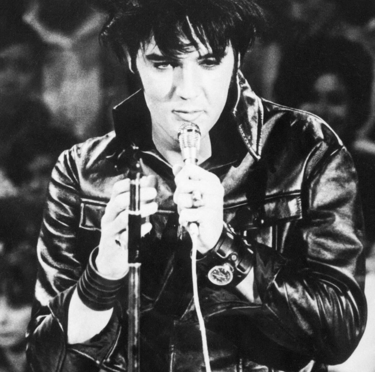 Elvis Presley wearing leather