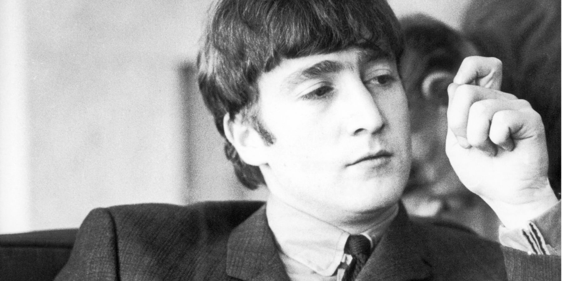 John Lennon photographed at his London Flat in Maitland Court, Lancaster Terrace, on Sept. 9, 1963.
