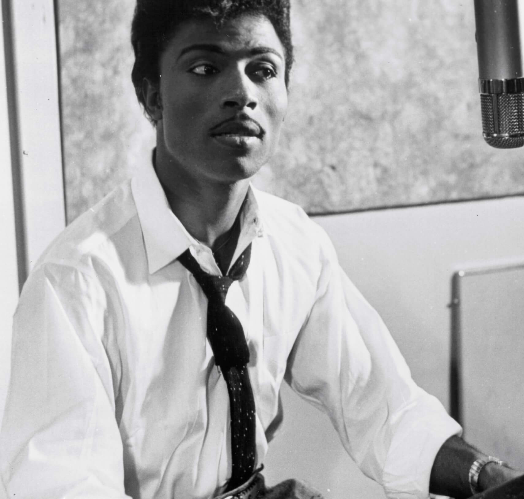 Little Richard in black-and-white