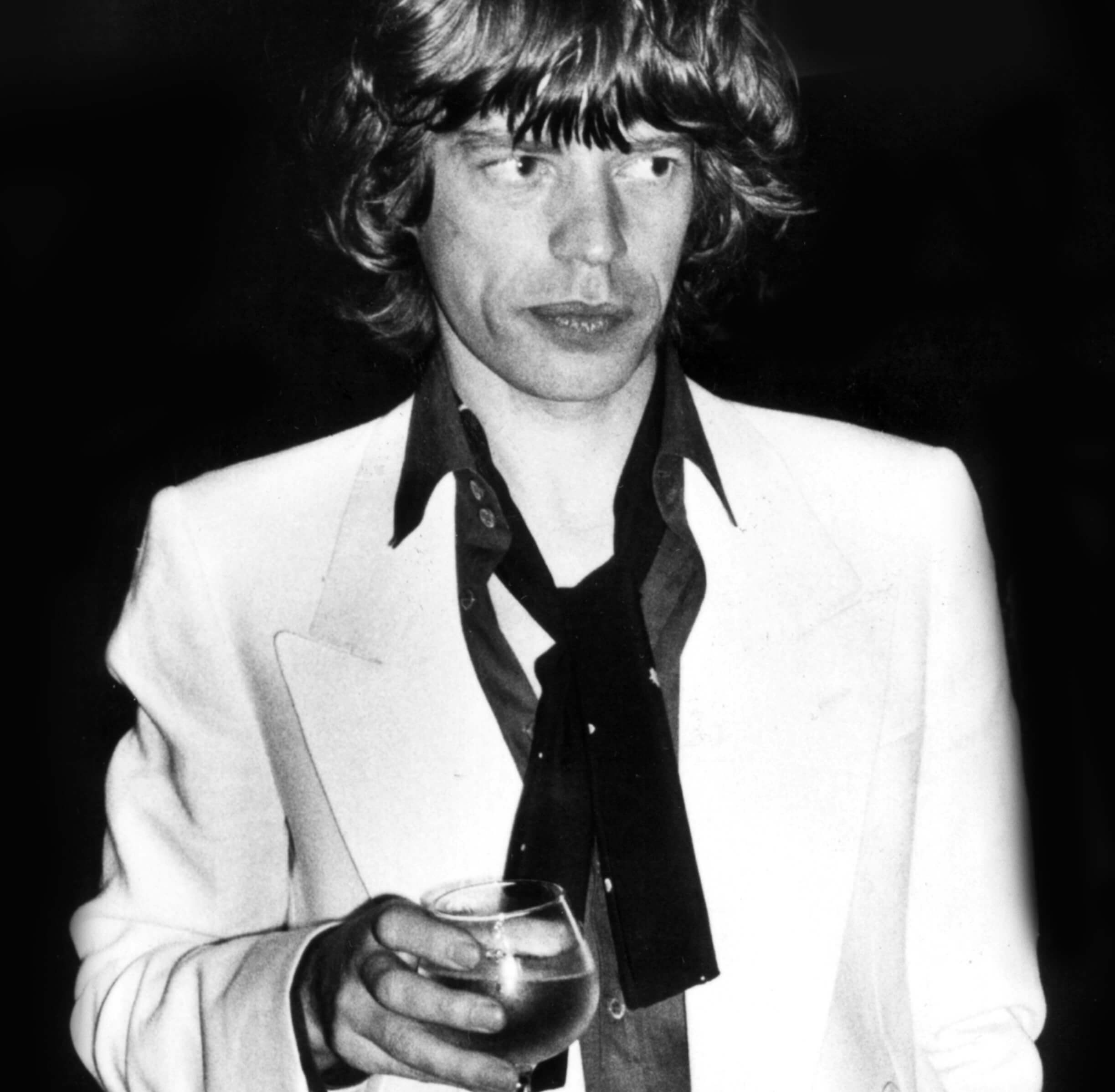 The Rolling Stones' Mick Jagger in a suit