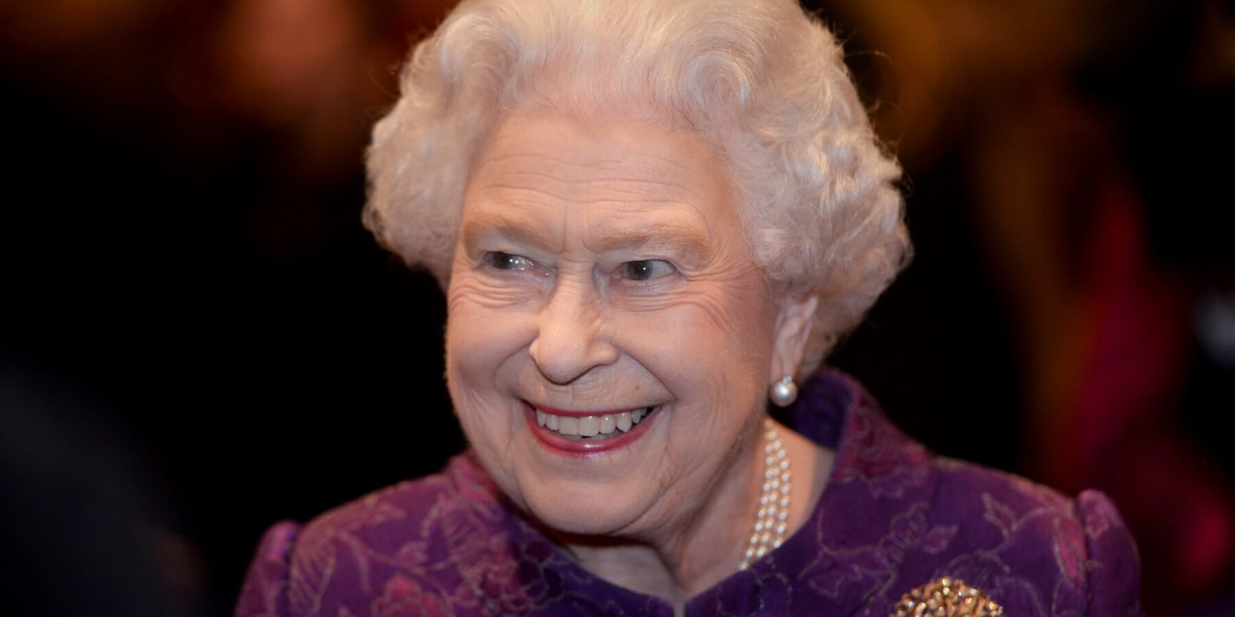 Queen Elizabeth is all smiles at the High Commissioners' Banquet to mark Commonwealth Week at the Guildhall on March 16, 2016 in London, United Kingdom.