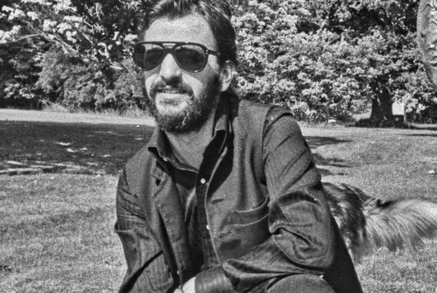 Ringo Starr in black-and-white