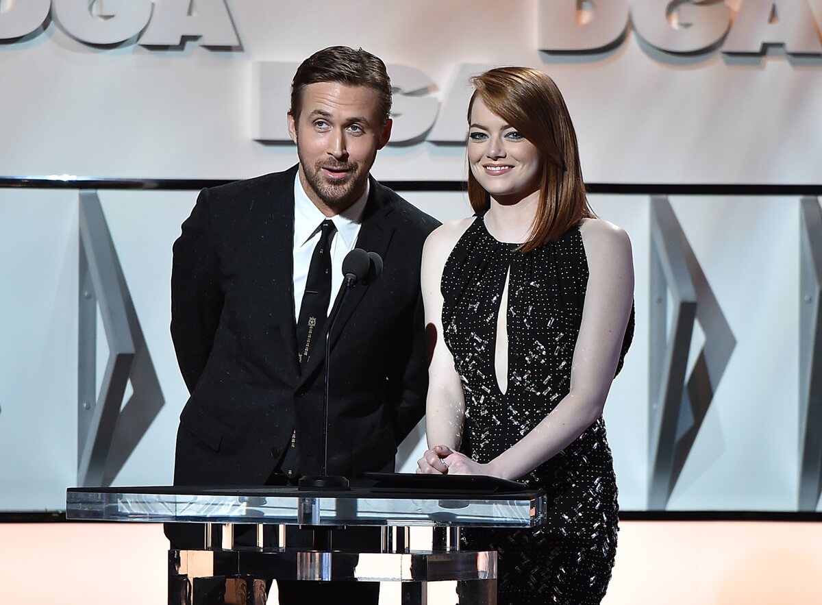 Ryan Gosling and Emma Stone onstage during the 69th Annual Directors Guild of America Awards