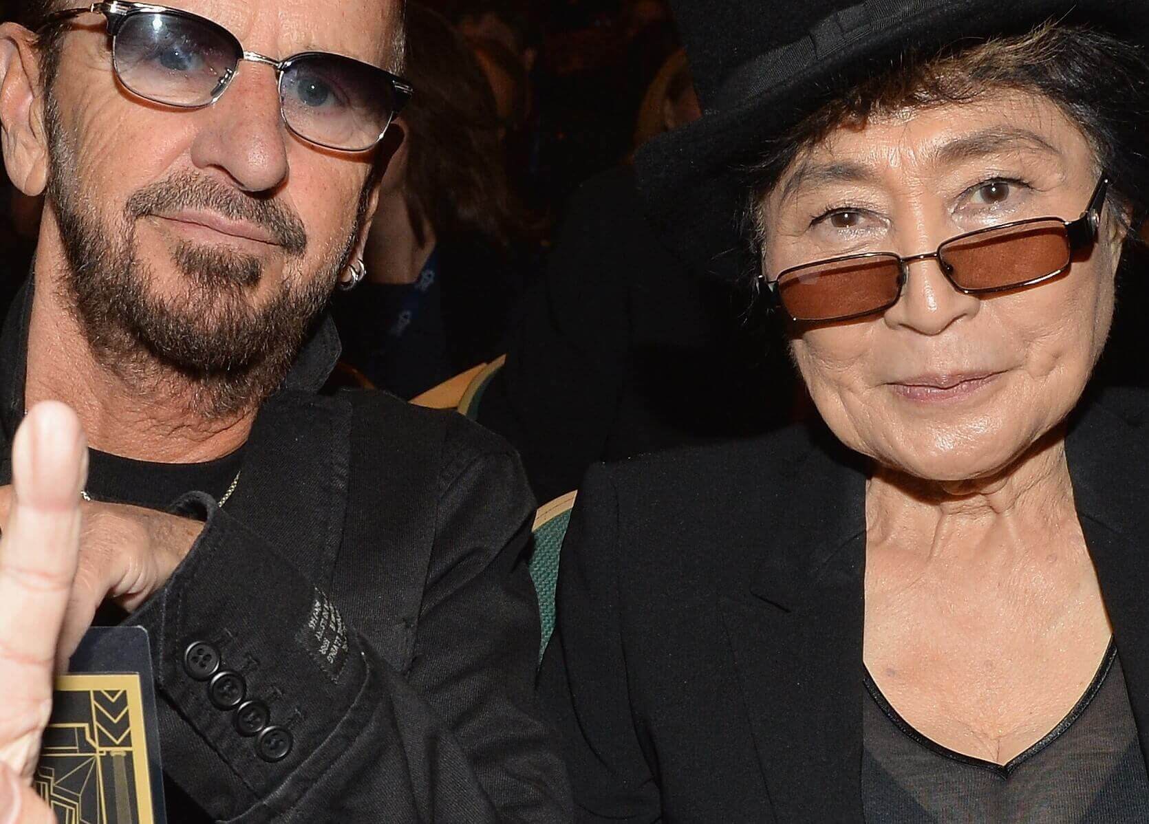 The Beatles' Ringo Starr with Yoko Ono