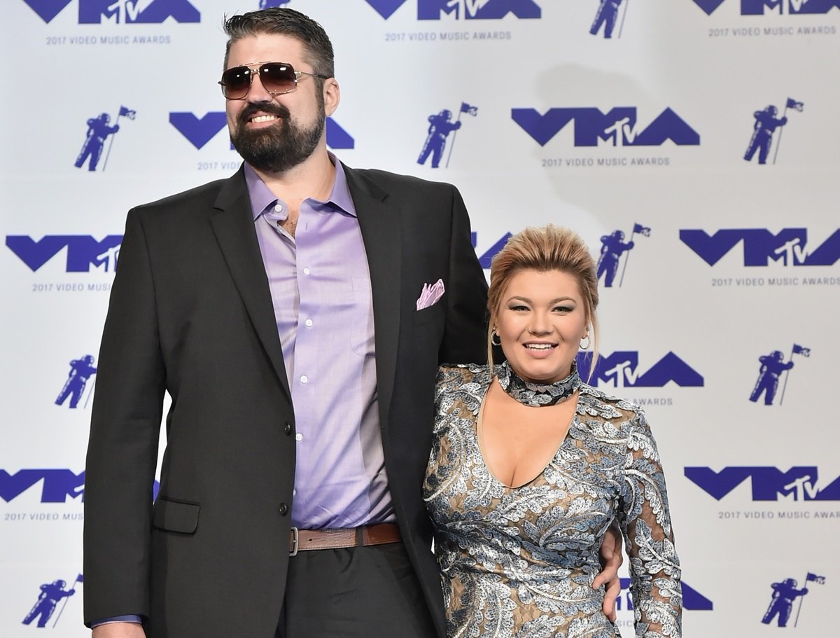 Andrew Glennon and Amber Portwood attends the 2017 MTV Video Music Awards at The Forum