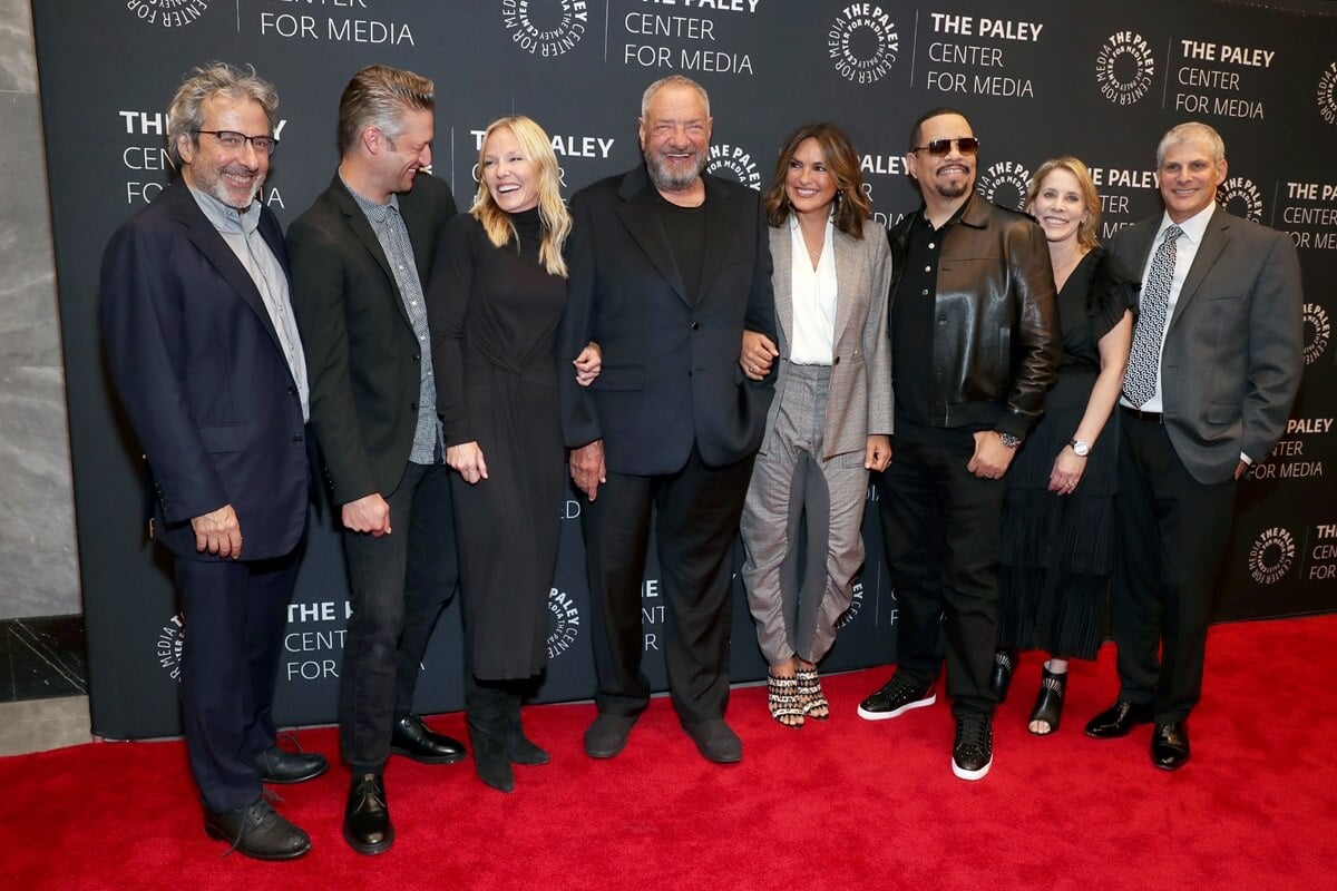 Dick Wolf standing with his 'Law and Order' colleagues for History Is Made: "Law & Order: SVU Celebrates a Milestone" at the New York Post at the Paley Center for Media.