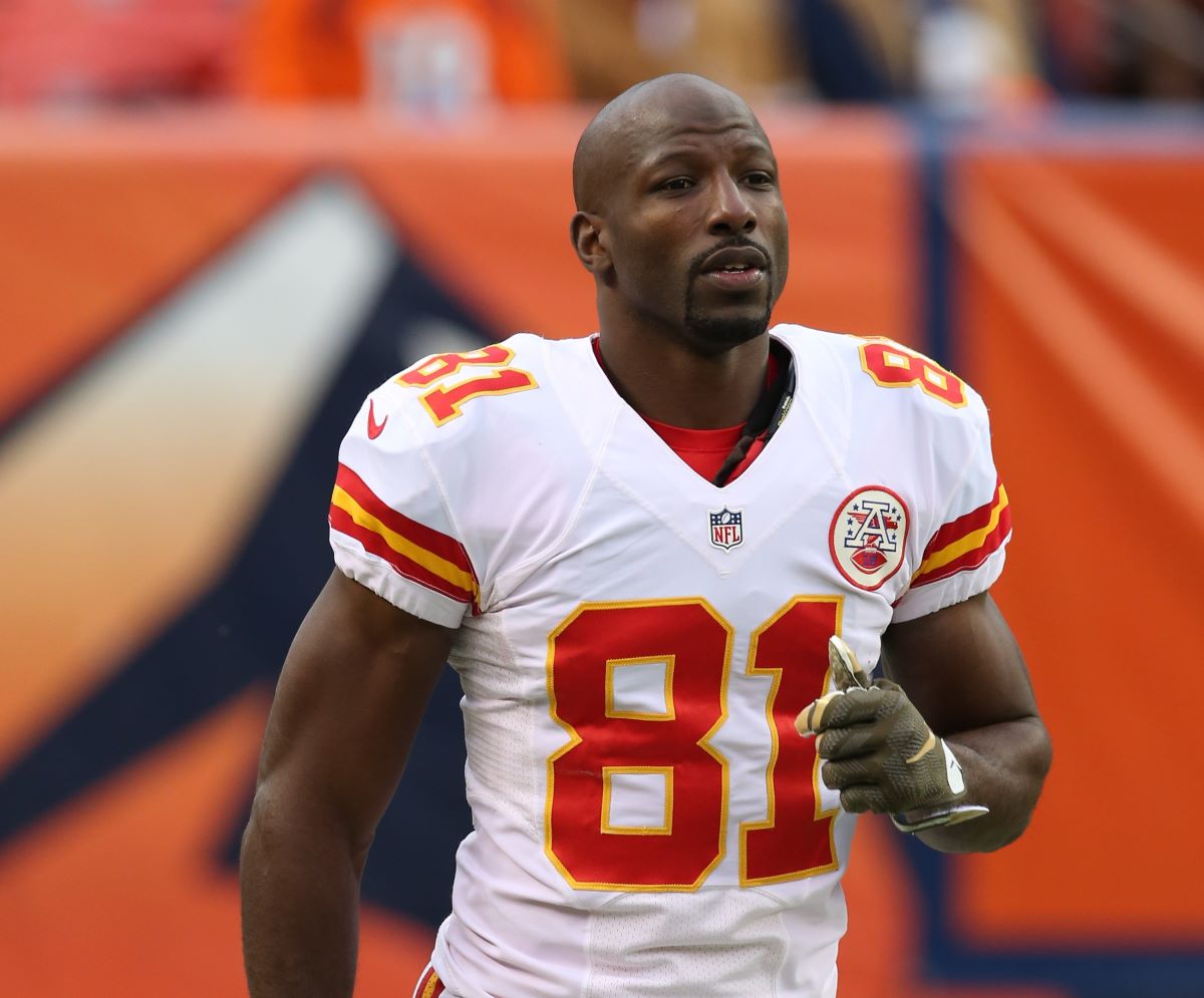 Jason Avant looks on during the game against the Denver Broncos