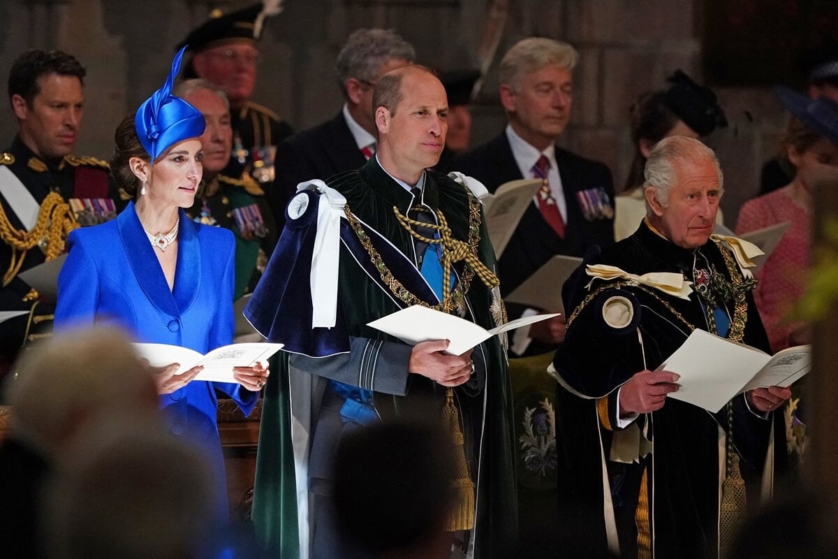 Kate Middleton, Prince William, and King Charles III attend a National Service of Thanksgiving and Dedication in Edinburgh, Scotland