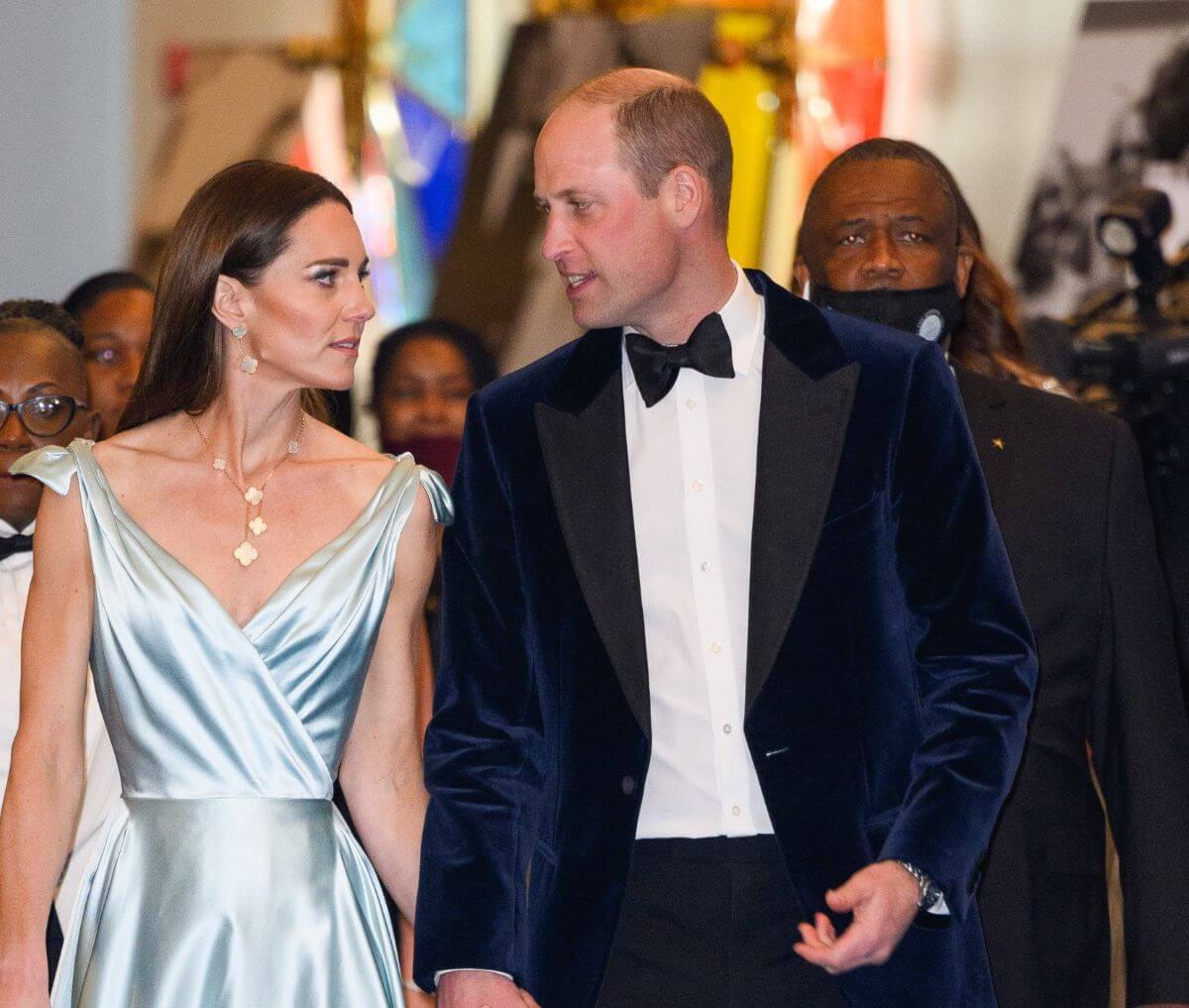 Kate Middleton and Prince William attend a reception in Nassau, Bahamas