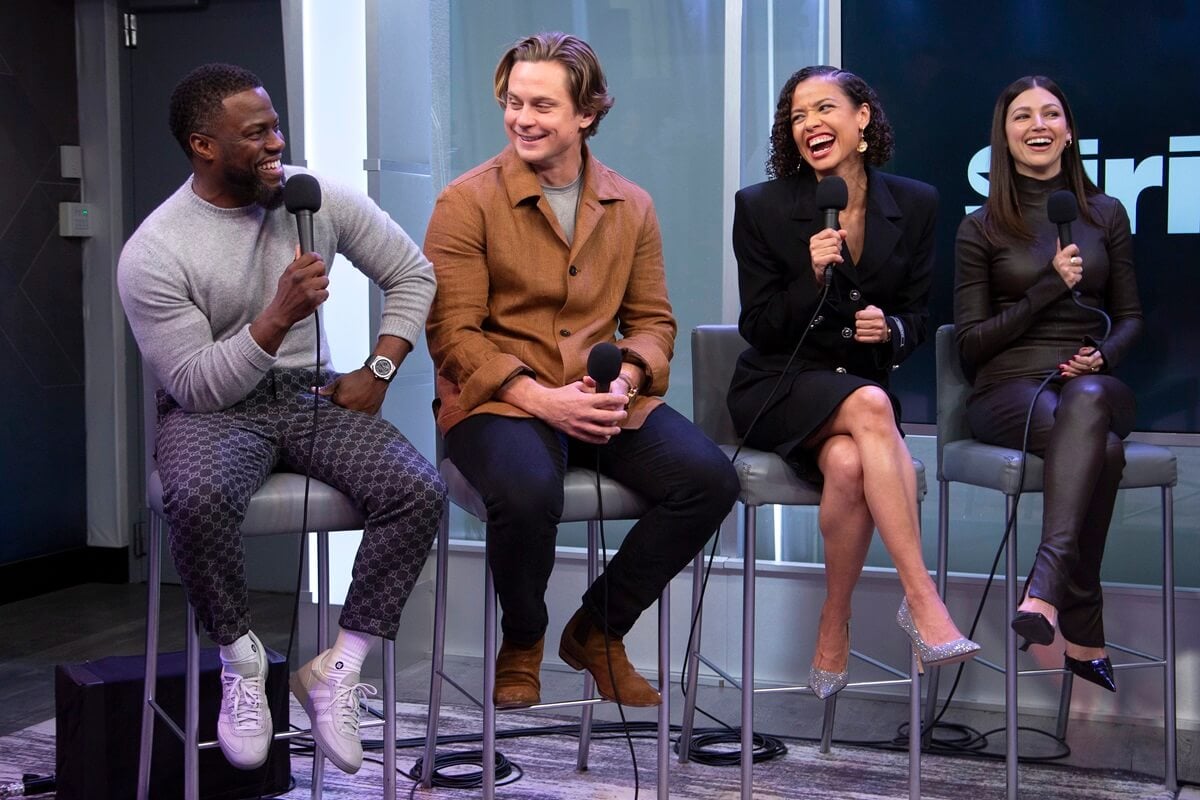 Kevin Hart, Billy Magnussen, Gugu Mbatha-Raw and Ursula Corbero speak at SiriusXM Studios.