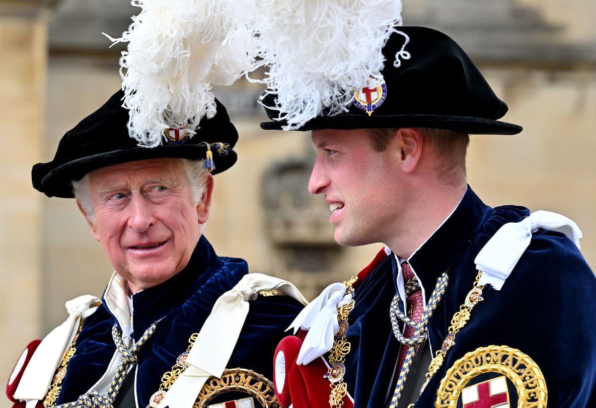 King Charles and Prince William attend The Order of The Garter service at St George's Chapel, Windsor Castle