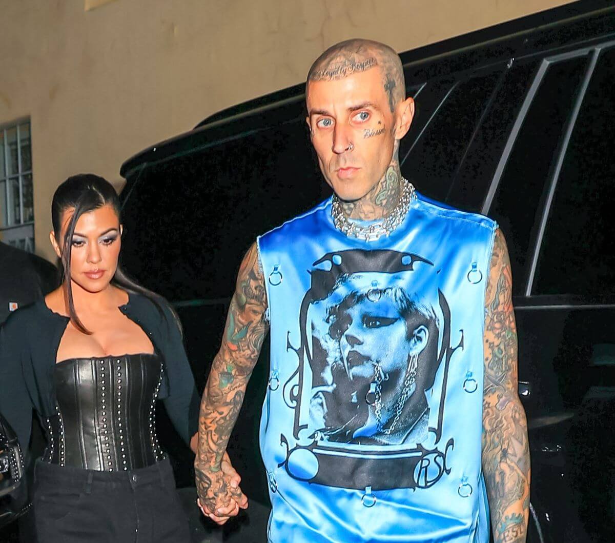 Kourtney Kardashian and Travis Barker are seen out in Los Angeles