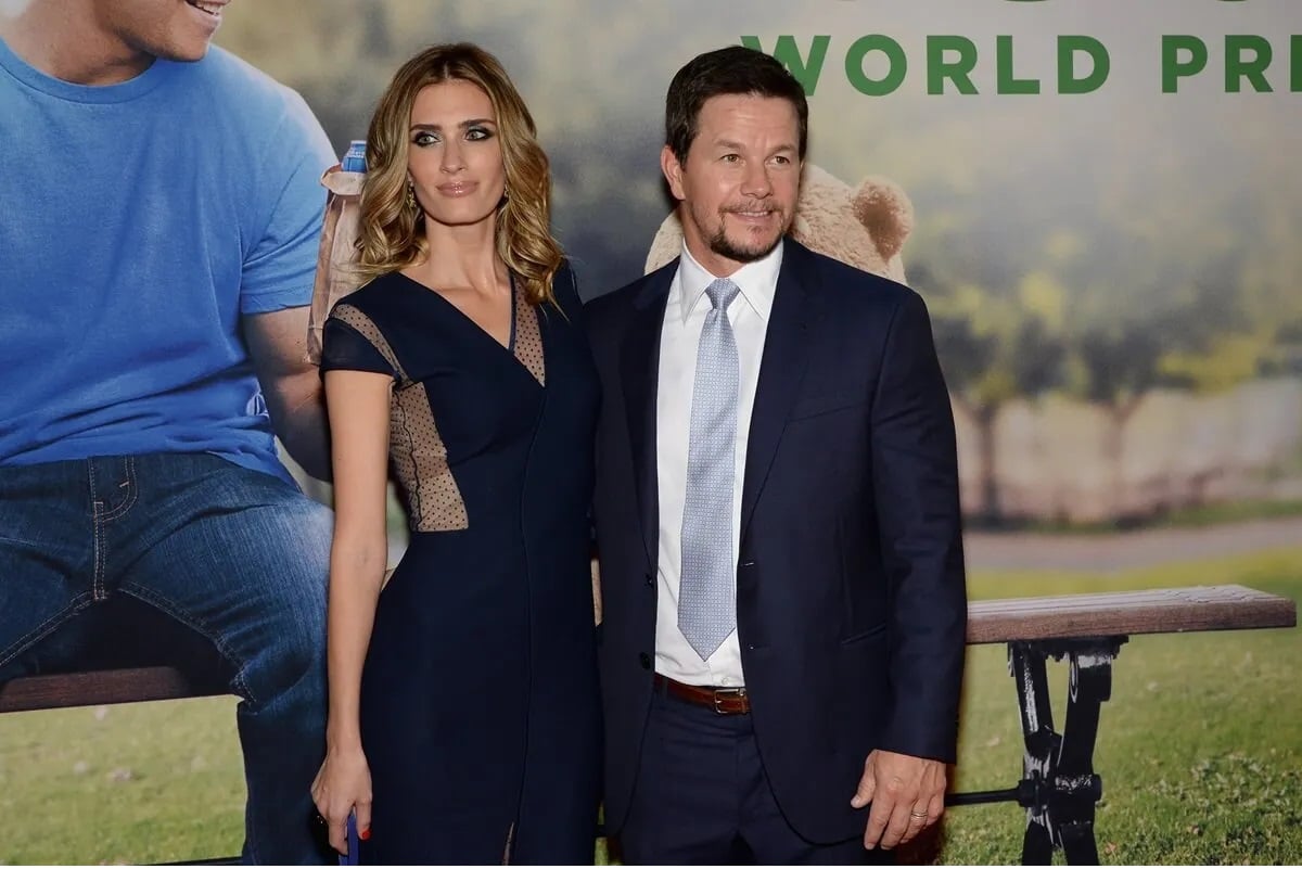 Mark Wahlberg posing alongside wife Rhea Durham at the premiere of 'Ted'.