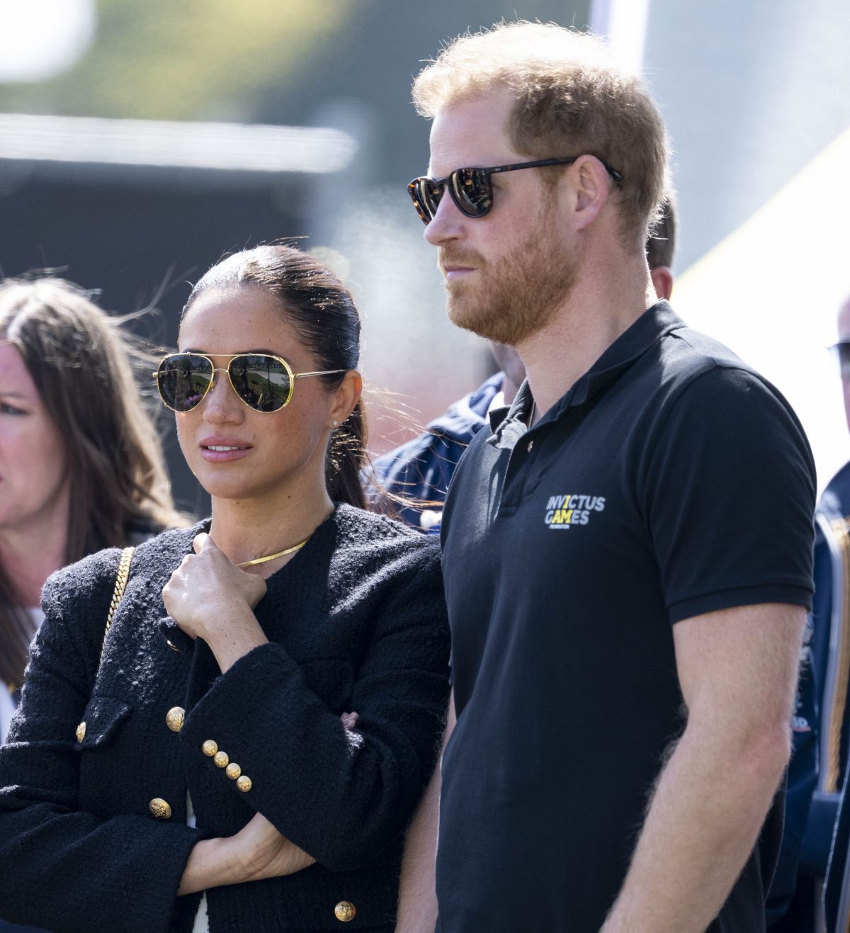 Meghan Markle and Prince Harry at The Land Rover Driving Challenge during the Invictus Games in The Hague, Netherlands