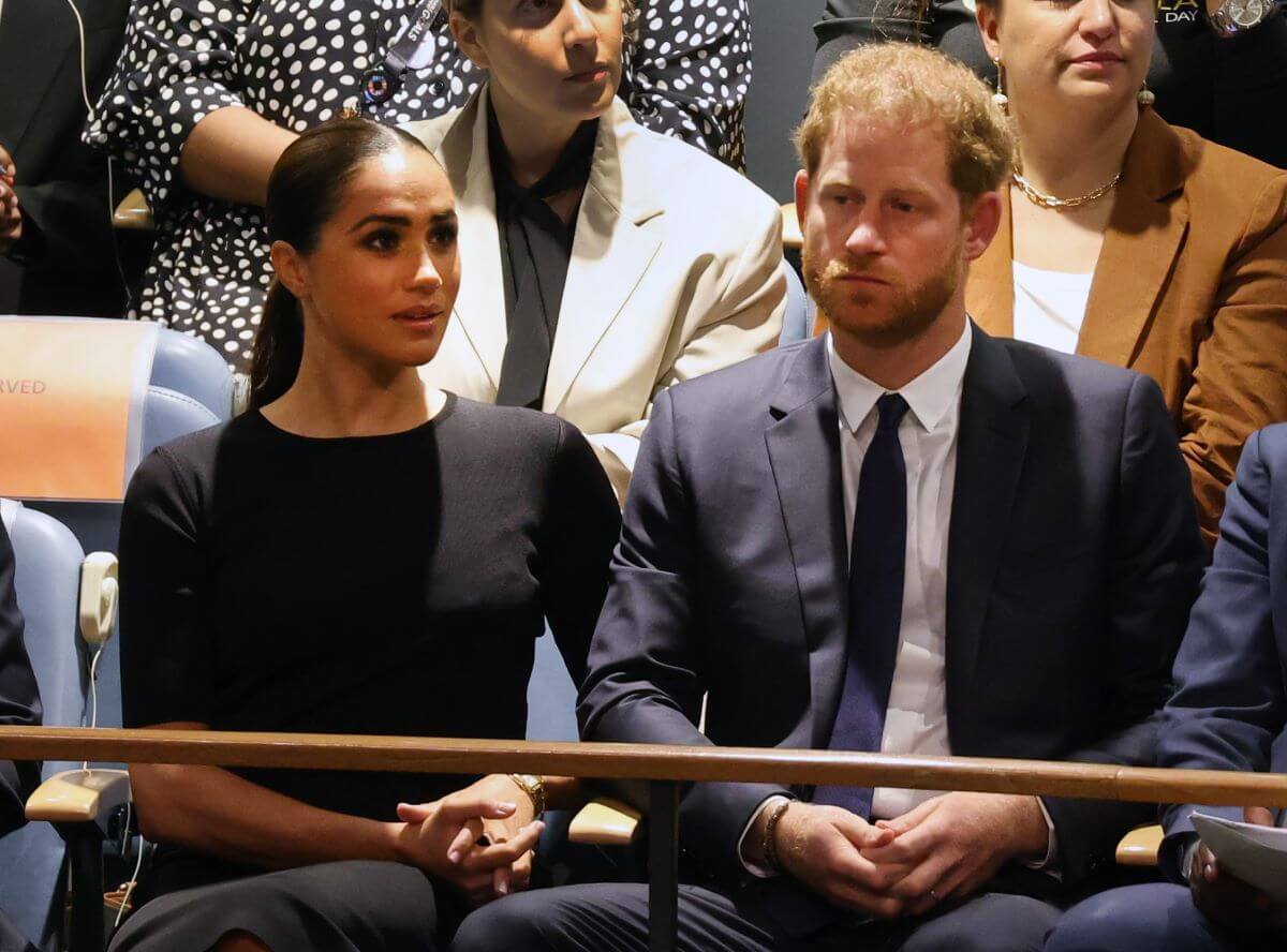 Meghan Markle and Prince Harry at the United Nations General Assembly during the UN's annual celebration of Nelson Mandela International Day