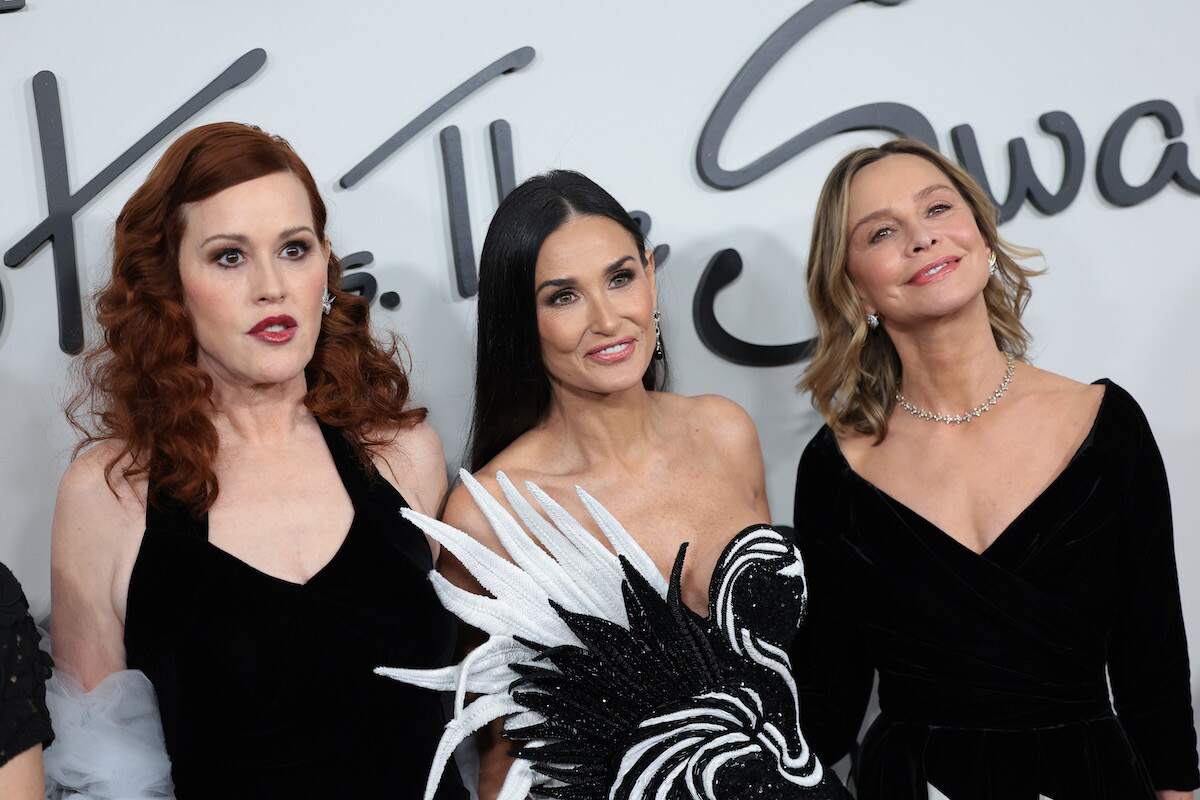 Molly Ringwald, Demi Moore, and Calista Flockhart gather on the red carpet to pose for photos