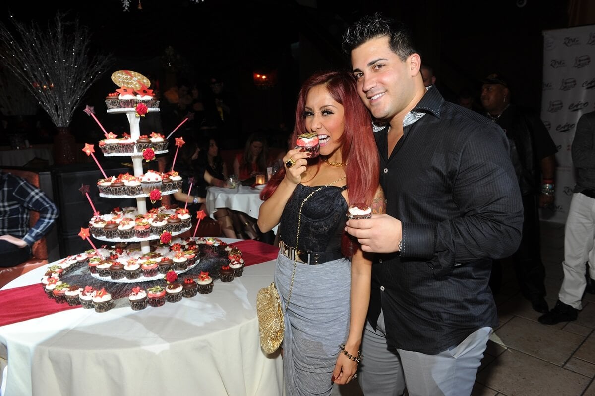 Nicole "Snooki" Polizzi and Jionni LaValle attend Nicole "Snooki" Polizzi's Birthday Party.