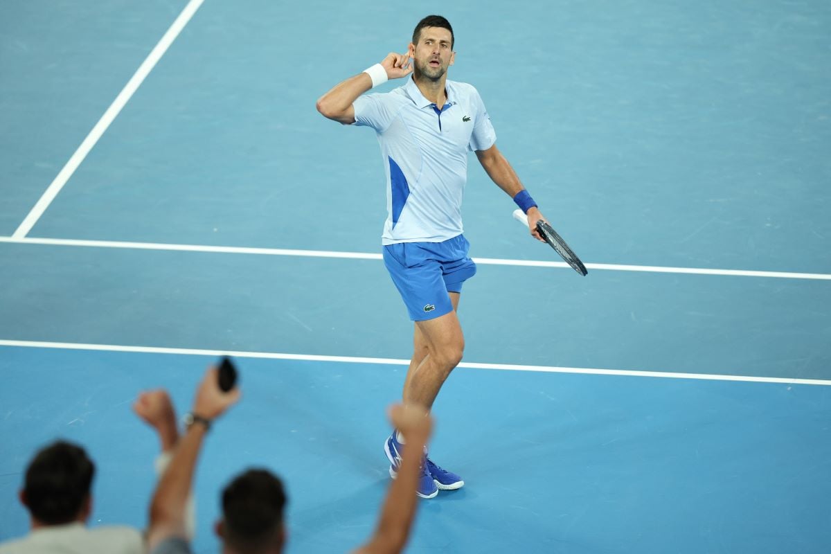 Novak Djokovic during the 2024 Australian Open at Melbourne Park
