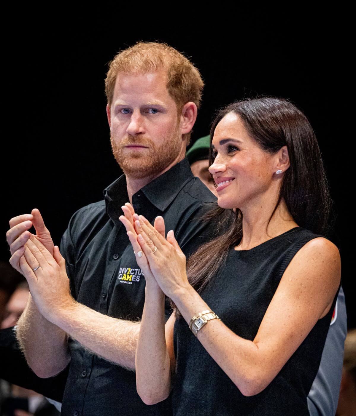 Prince Harry and Meghan Markle are seen at the wheelchair basketball final during the Invictus Games
