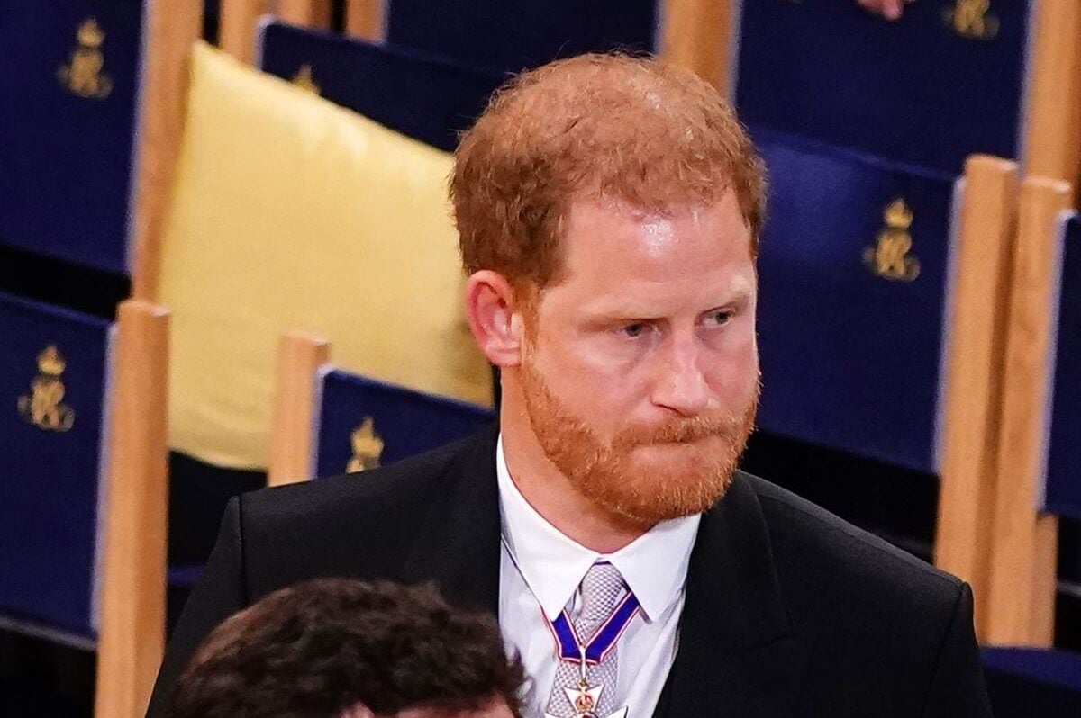 Prince Harry attends the coronation of King Charles III and Queen Camilla