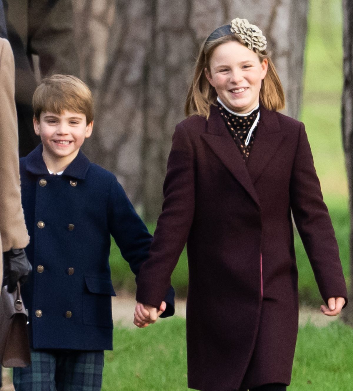 Prince Louis and Mia Tindall attend the Christmas Morning Service at Sandringham