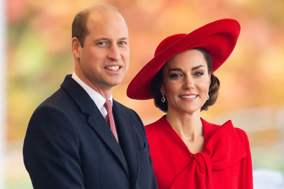 Prince William, who is reportedly spoiling Kate Middleton 'rotten' on her 42nd birthday, stands with his wife
