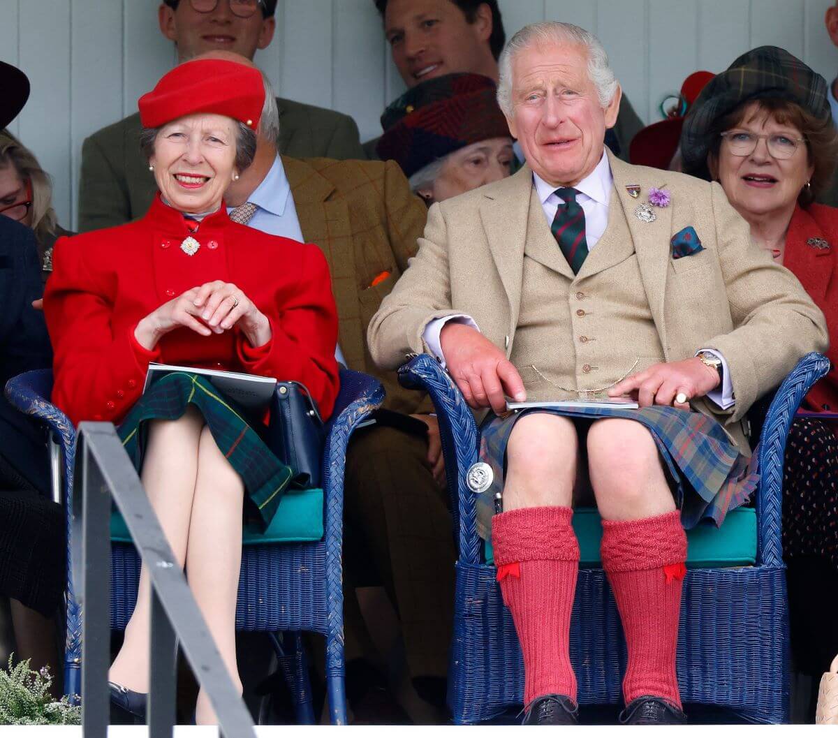 Princess Anne and King Charles attend The Braemar Gathering 2023