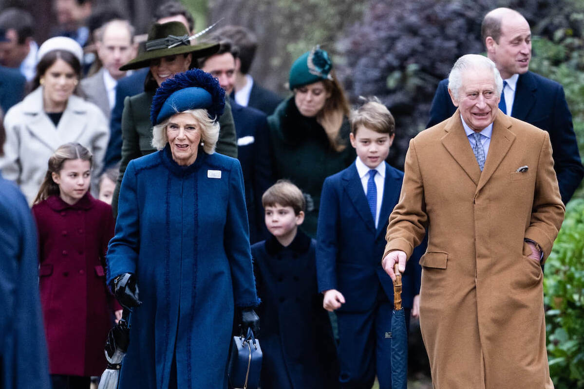 Queen Camilla, King Charles, and grandchildren