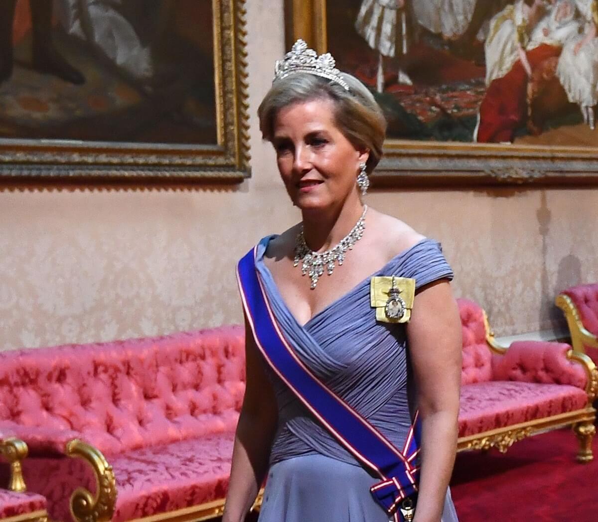 Sophie attends a State Banquet in the ballroom at Buckingham Palace on the first day of the U.S. president Donald Trump's visit