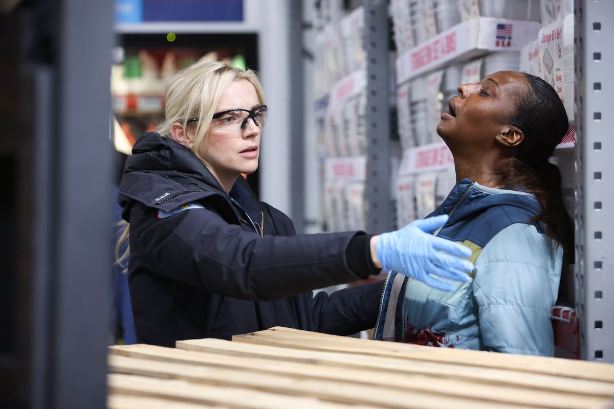 Sylvie Brett (Kara Killmer) treating a patient in 'Chicago Fire' Season 12