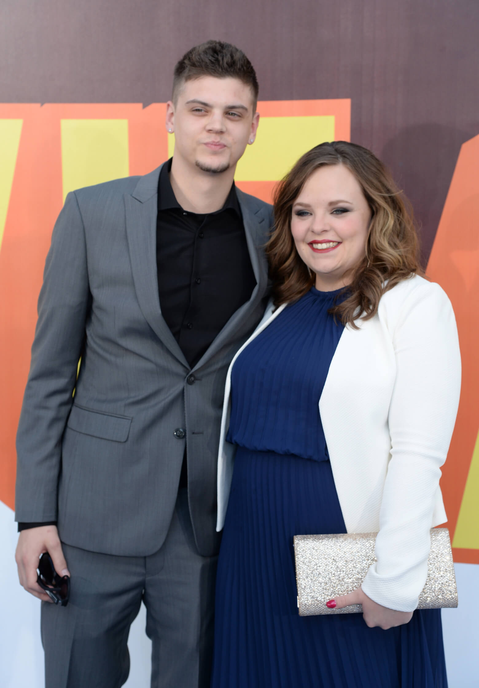 'Teen Mom' stars Tyler Baltierra and Catelynn Lowell standing next to each other at an event
