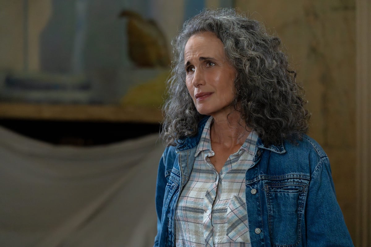 Andie MacDowell looking concerned in 'The Way Home' Season 2