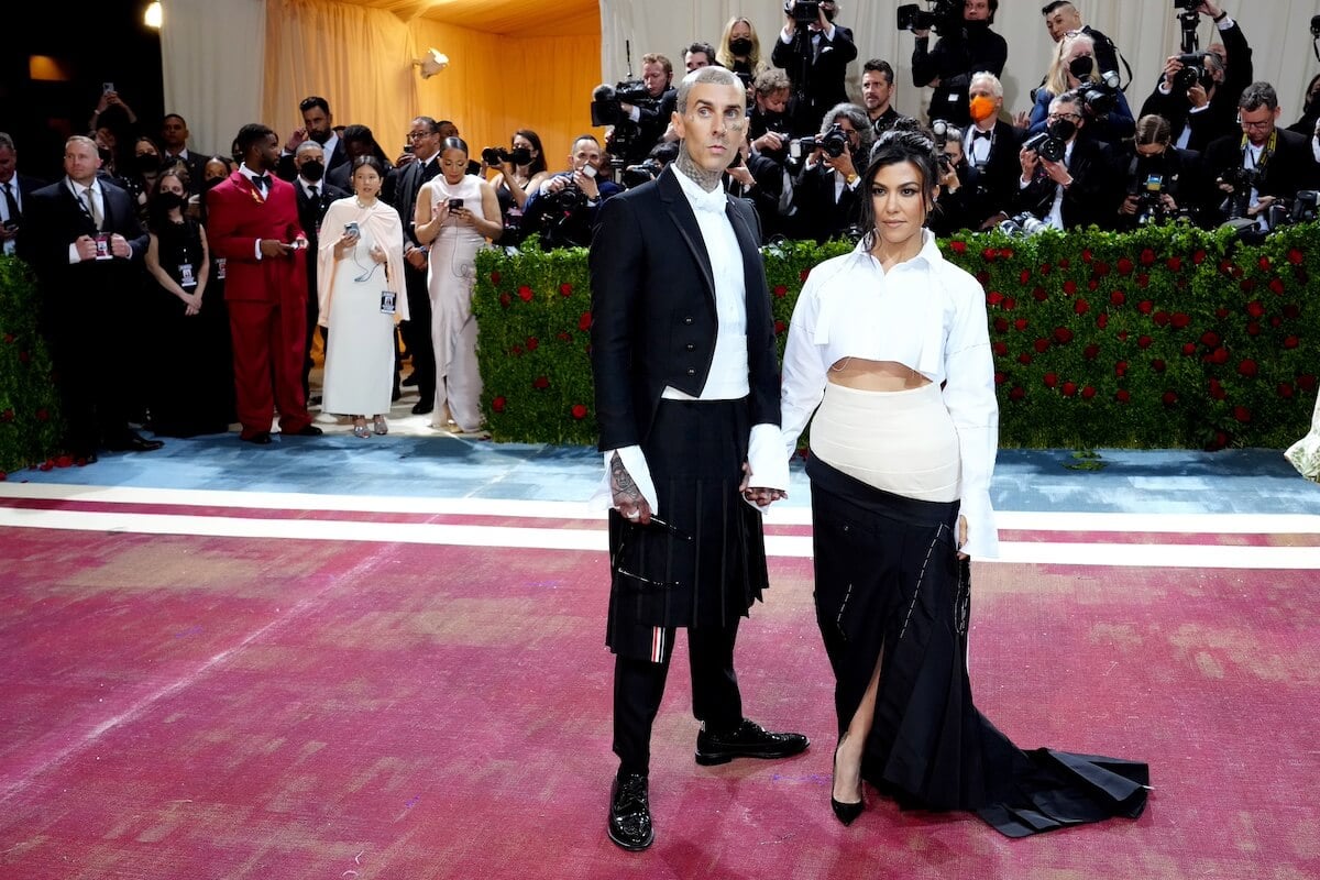 Travis Barker and Kourtney Kardashian at the Met Gala in 2022