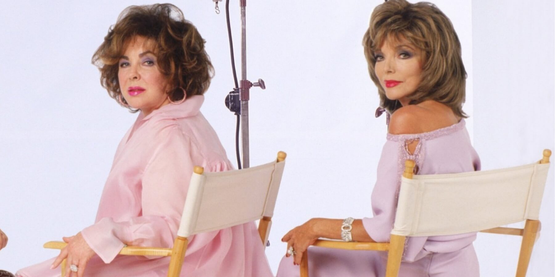 Elizabeth Taylor and Joan Collins photographed in the year 2000 for the special 'These Old Broads.'