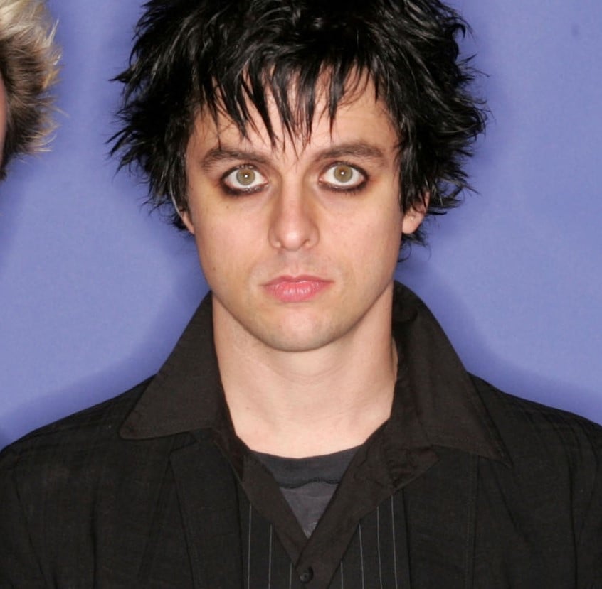Green Day's Billie Joe Armstrong wearing eyeliner
