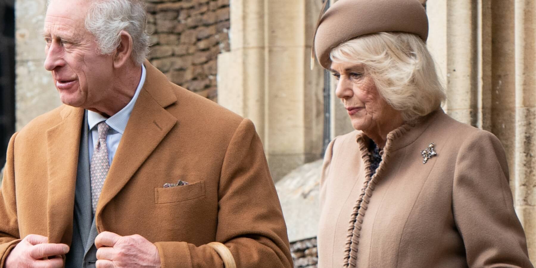 King Charles and Camilla Parker Bowles attend Christmas Day services in 2023.