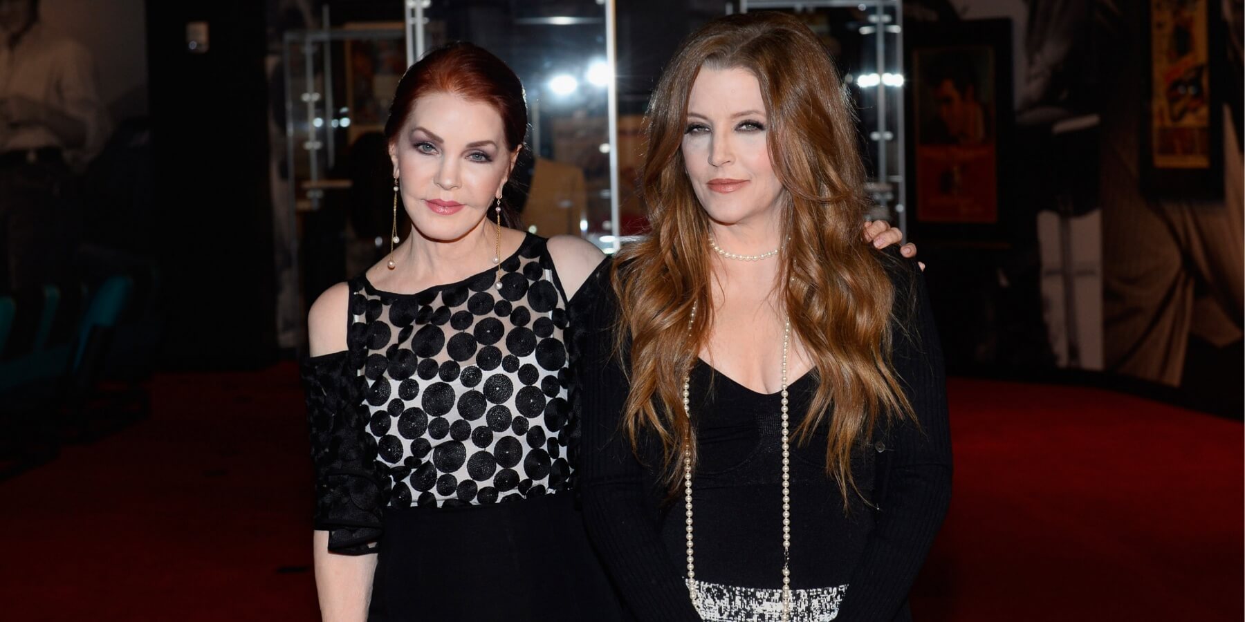 Priscilla Presley and Lisa Marie Presley photographed together in 2015 in Las Vegas, Nevada.