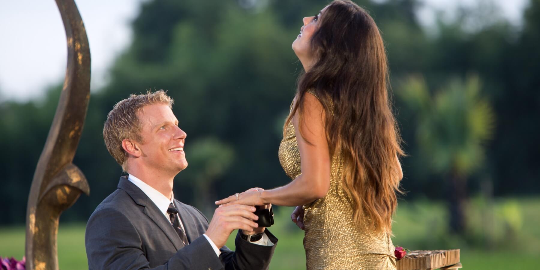 Sean Lowe and Catherine Giudici during the engagement on 'The Bachelor' Season 17