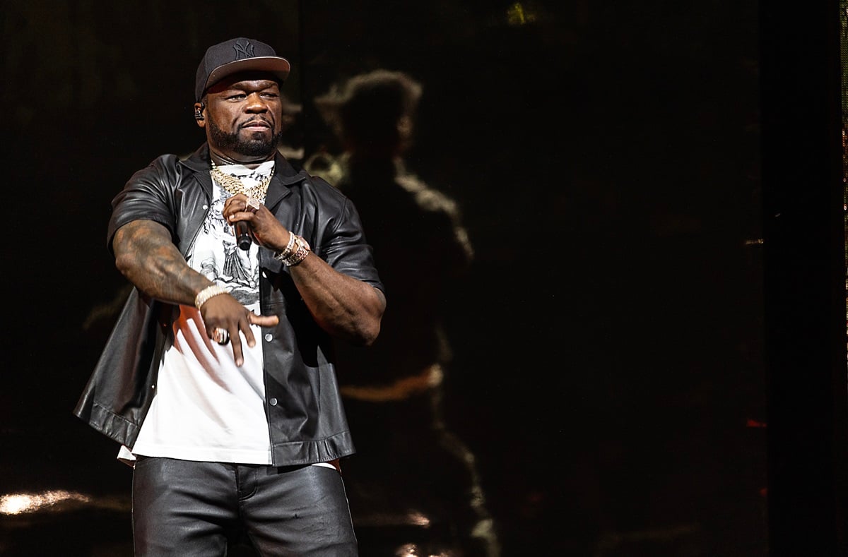 50 Cent performing at the PNC Music Pavilion