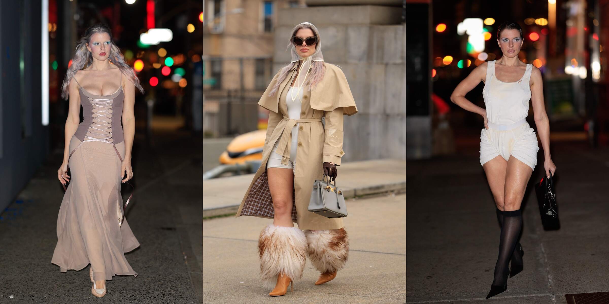 Julia Fox walks the NYC streets in avant garde looks during New York Fashion Week 2024