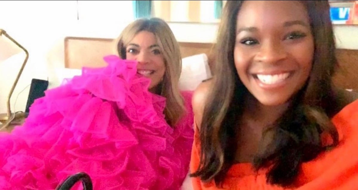 Candid photo of Wendy Williams and her niece Alex Finnie, both smiling