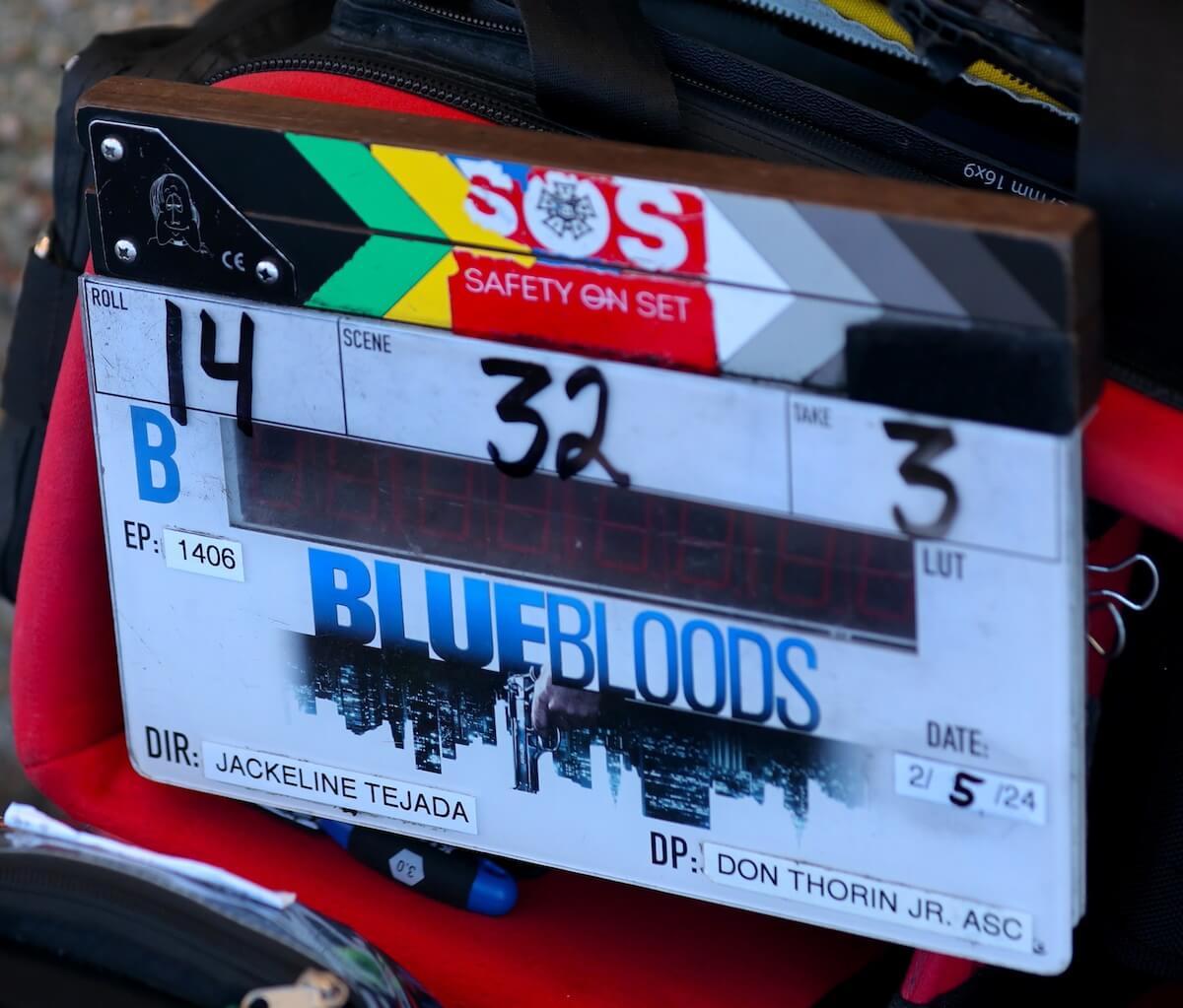 Blue Bloods clapperboard