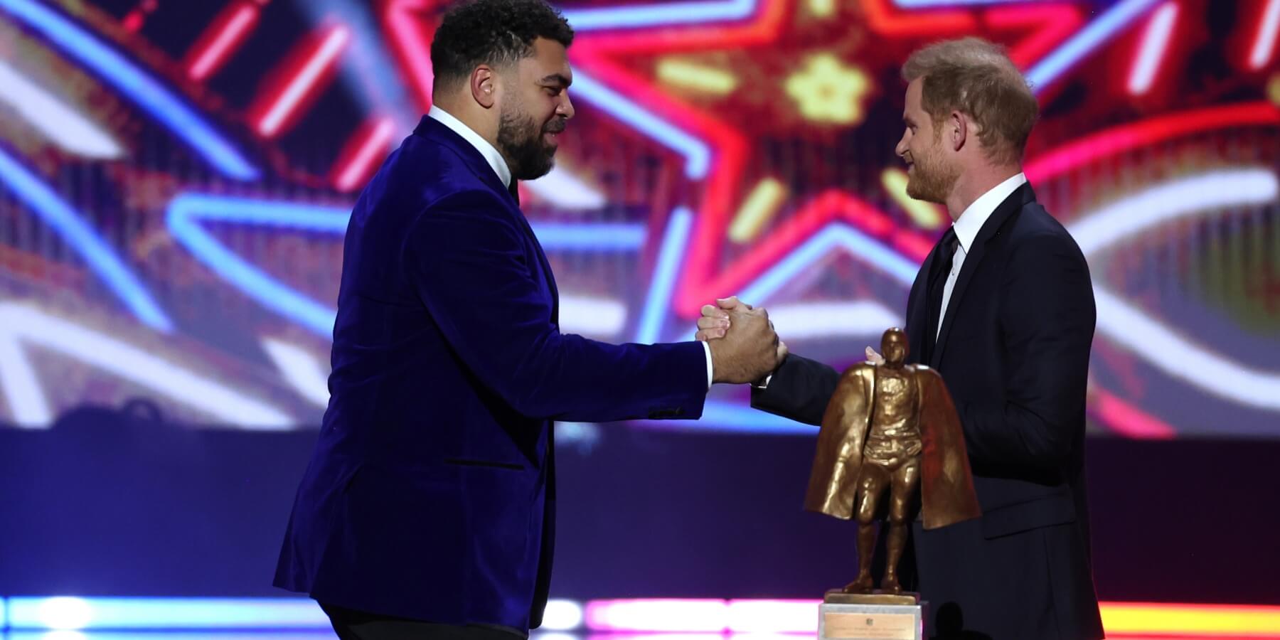 Cameron Heyward and Prince Harry at the 13th Annual NFL Honors