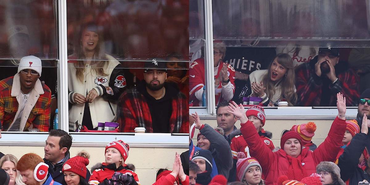 Singer Taylor Swift watches the game between the Cincinnati Bengals and the Kansas City Chiefs