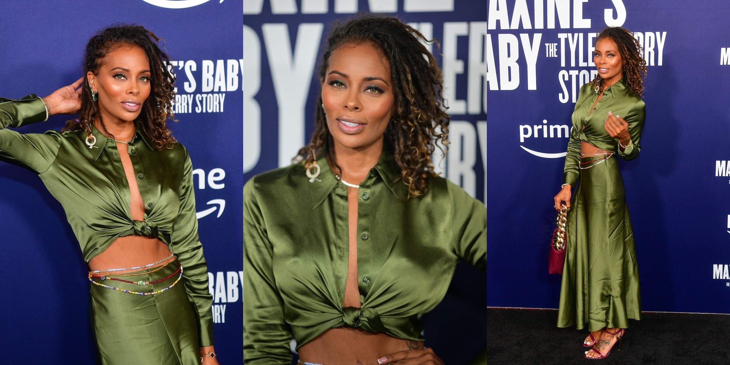 The Real Housewives of Atlanta star Eva Marcille poses at the 'Maxine's Baby: A Tyler Perry Story' Atlanta Special Screening