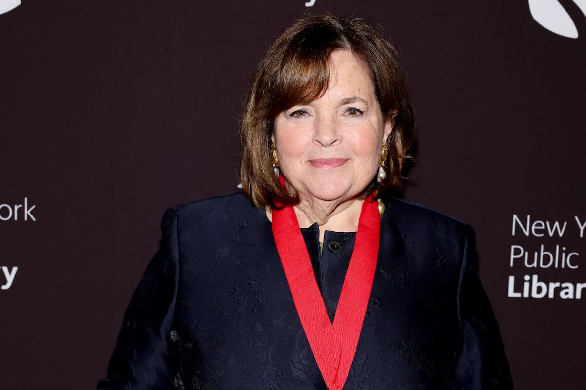 Ina Garten, who revealed the release date of her memoir on Instagram, in 2023 posing for photos at a gala event.