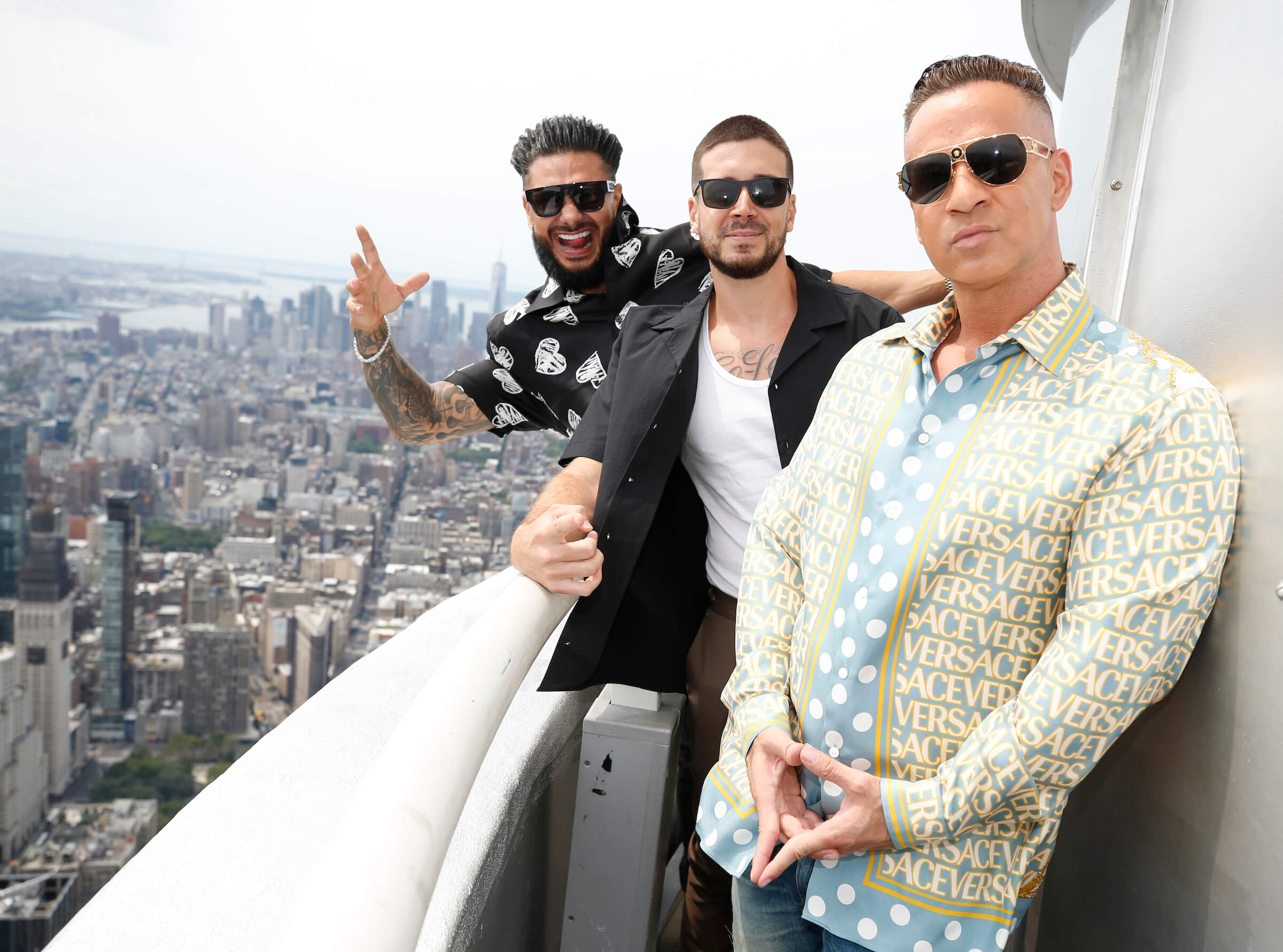 'Jersey Shore: Family Vacation' Season 7 stars DJ Pauly D, Vinny Guadagnino, and Mike 'The Situation' Sorrentino posing