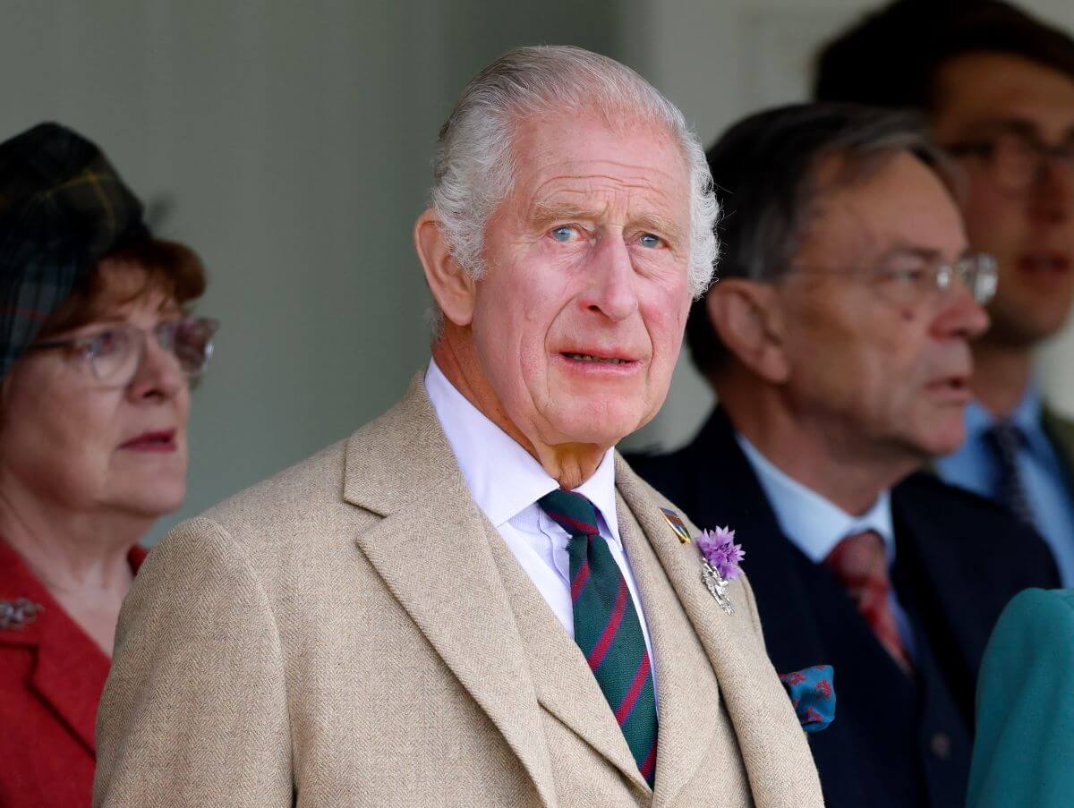 King Charles III attends The Braemar Gathering 2023 in Scotland