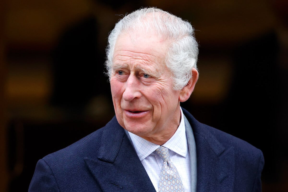 King Charles III, who has been diagnosed with cancer, looks on as he leaves a London hospital